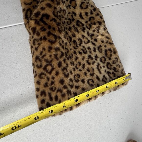 Pamela Mccoy 1X Plus Coat L Large Leopard Cheetah Faux Fur Winter Coat Soft NICE - Picture 15 of 15